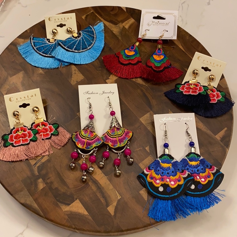 Bohemian earrings bundle 6 pairs